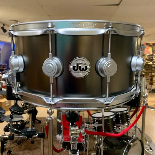 DW Collectors Series 6.5 x 14 Satin Black Nickel  Over Brass Snare Drum ( demo model )