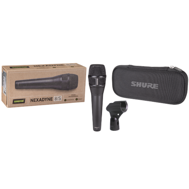 Shure NEXADYNE 8/S Supercardioid Revonic Handheld Vocal Microphone (Black)