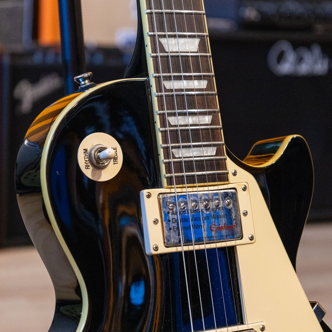 Epiphone - Les Paul STD Ebony w/ NEW Black & White Gibson Gig Bag - 2015 - Used