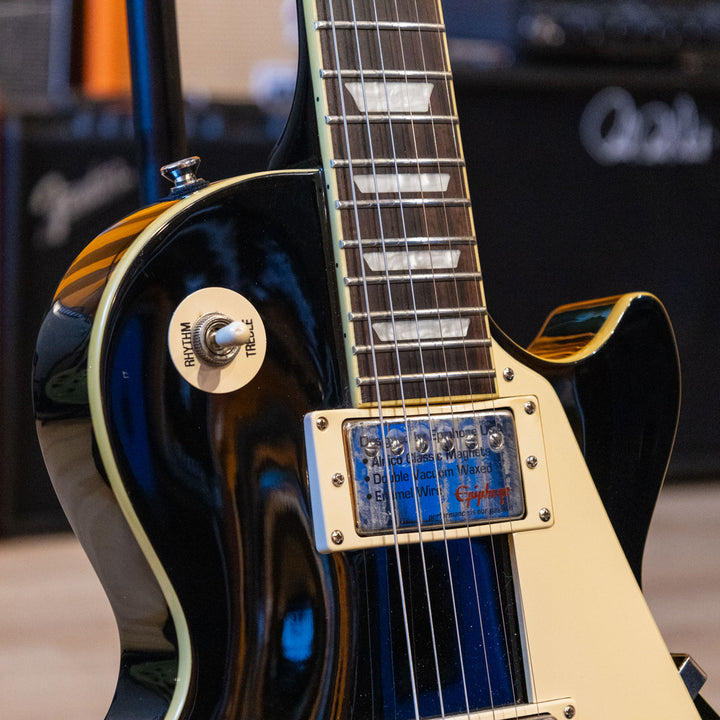 Epiphone - Les Paul STD Ebony w/ NEW Black & White Gibson Gig Bag - 2015 - Used