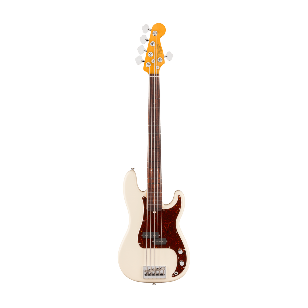 Fender American Professional Precision Bass V Rosewood Fingerboard Electric Guitar (Olympic White)