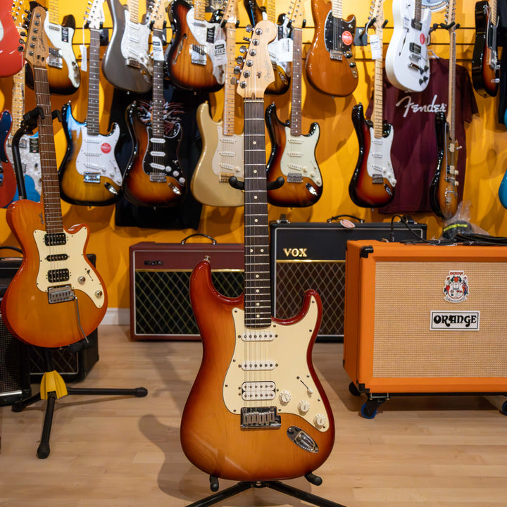 Fender - American SRS- HSS Strat Sienna Burst, ASH w/ Chainsaw Style Fender HD Case - 2007 - USED