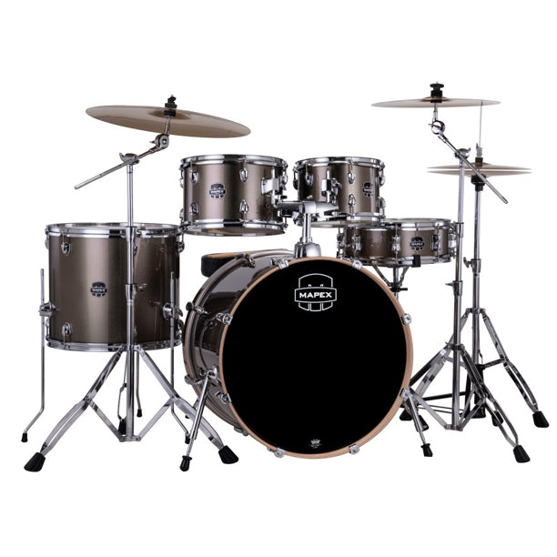 Mapex Venus 5-Piece Drum Kit (22,10,12,16,SD) with Hardware and Cymbals - Copper Metallic