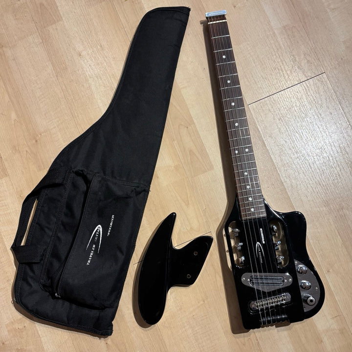 Electric Traveler - Speedster Travel Electric Guitar w/ HB Pickup & Gig Bag (V1 - Black) - USED