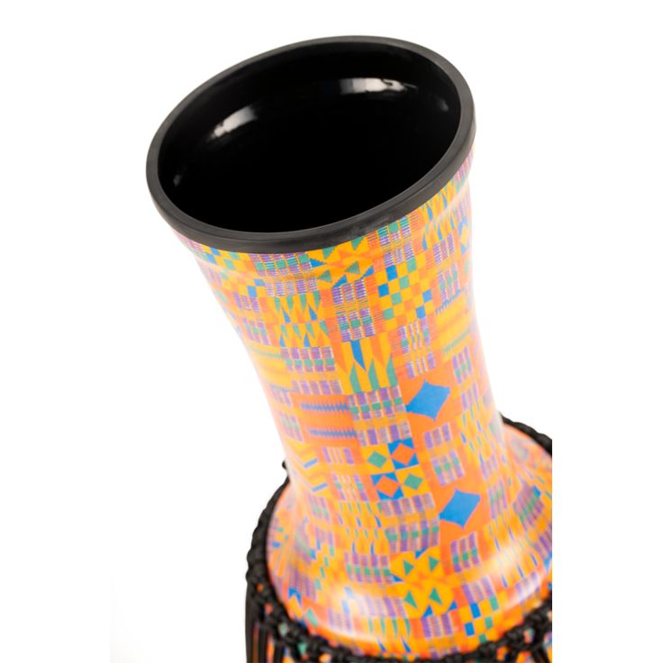 Meinl Percussion 14" Rope Tuned Travel Series Djembe Synthetic Head (Patented) Kenyan Quilt