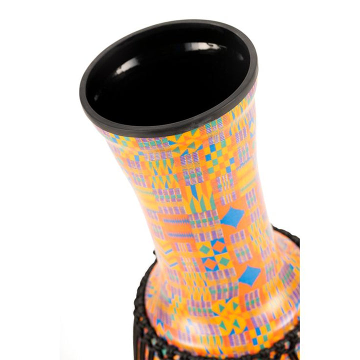Meinl Percussion 14" Rope Tuned Travel Series Djembe Synthetic Head (Patented) Kenyan Quilt