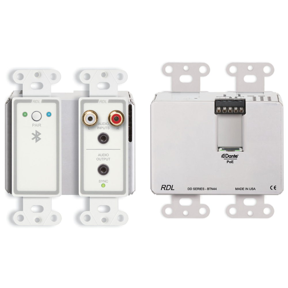 RDL DD-BTN44 Bi-Directional Line + Bluetooth Dante Interface