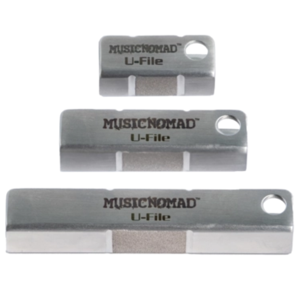 MusicNomad Diamond U-FILE Fret Leveler - 3 Pack (1.25'', 2'', 3'')