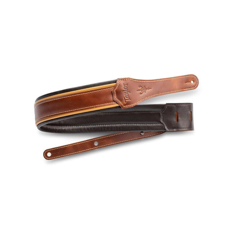 Taylor Century Strap,Med Brown Leather,2.5" Med Brown/Butterscotch/Black
