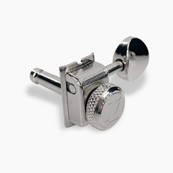 Allparts TK-7105-001 True-Lok Vintage Style Locking Tuners - 6-in-line, Staggered Posts, Nickel