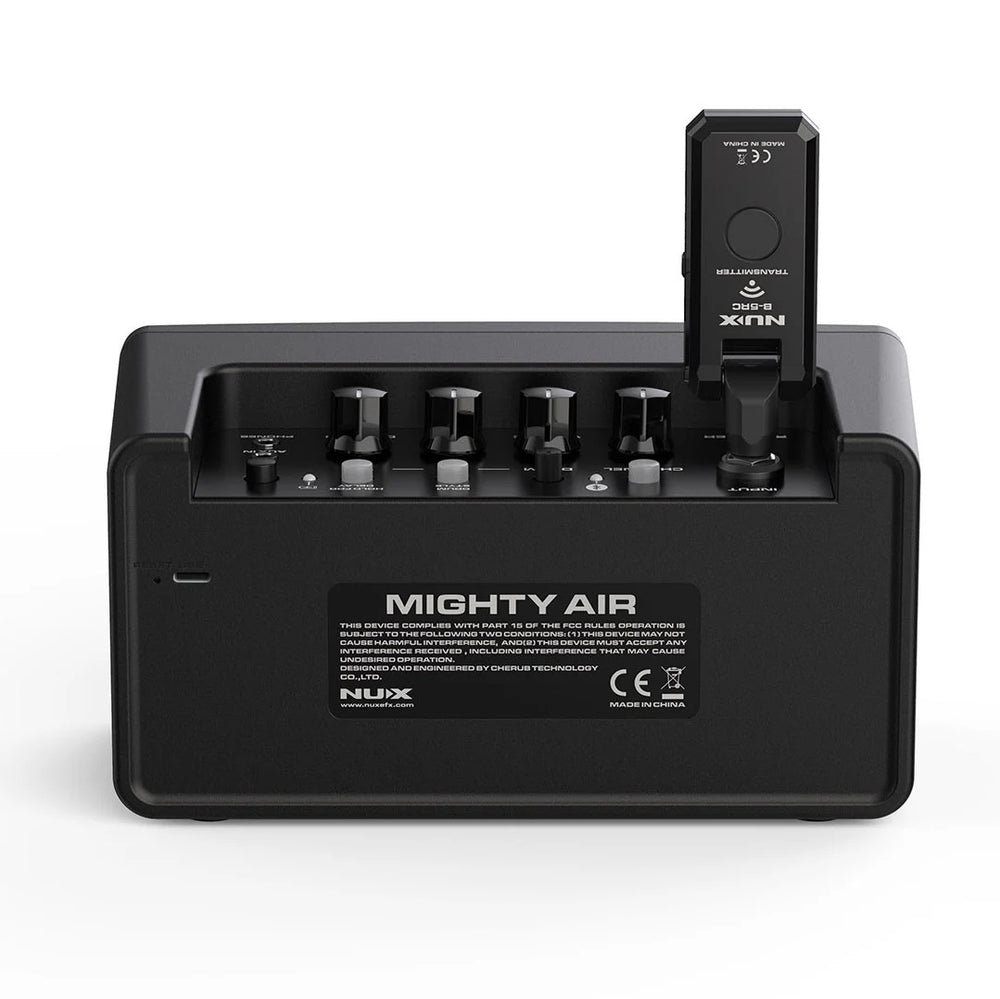 NUX Mighty Air is a wireless stereo modelling guitar / bass amplifier with Bluetooth connectivity and a dedicated app to enhance your tone from your mobile devices. It can serve you for bedroom practice, pre-show warming up, travel entertainment and more. True Simulation of Analog Circuit (TS/AC) HD Modelling Technology. NUX TS/AC HD Modelling technology provides the BEST musical sound to all musicians.