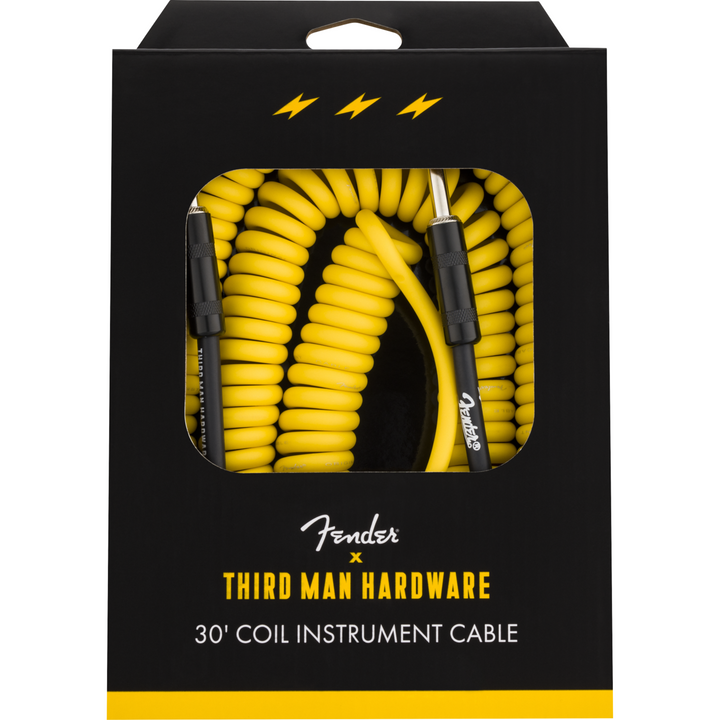 Fender 30' Coil Cable -   x Third Man Hardware -  Yellow