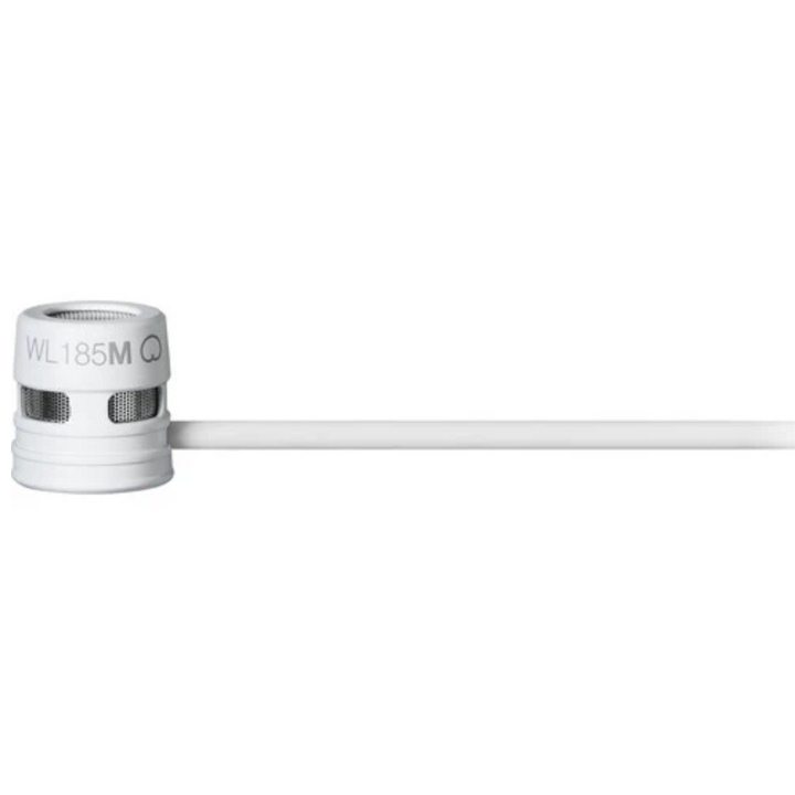 Shure WL185MW/C-TQG Low-Profile Cardioid Lavalier Microphone with TA4F Connector (White)