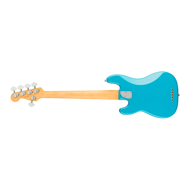 Fender American Professional II Precision Bass V Maple Fingerboard Electric Bass Guitar - Miami Blue