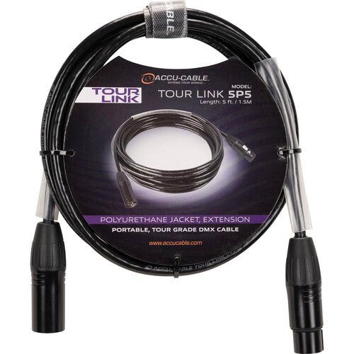 ADJ TOUR-LINK-5P5 5-Pin Tour Link DMX Cable - 5ft