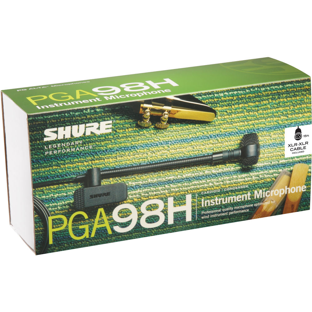 Shure PGA98H Cardioid Condenser Instrument Clip Microphone (No Cable ...