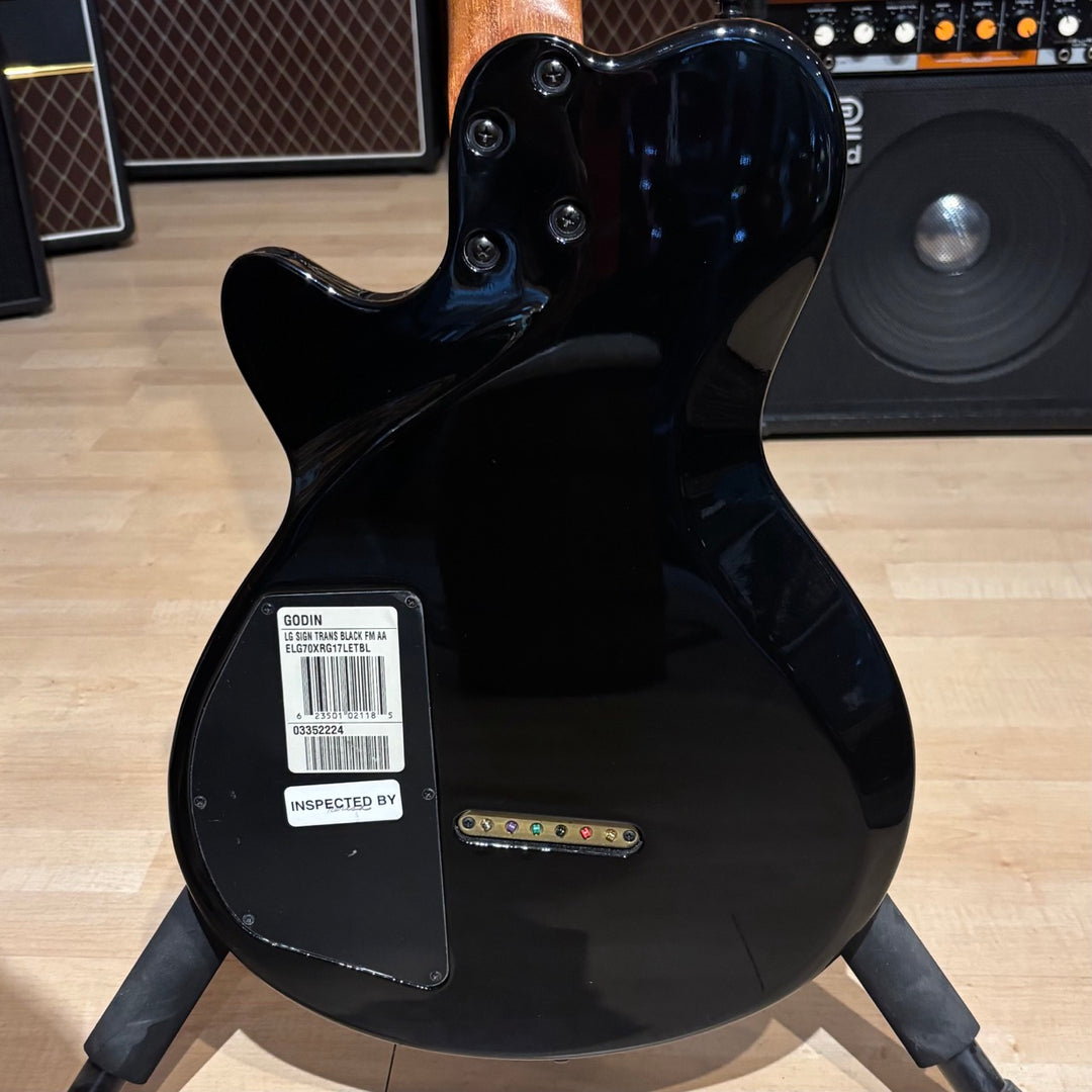 Godin - LG Signature FM-Trans Black Seymour Duncan Loaded w/Godin Gig Bag (2003) - USED