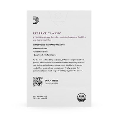 D'Addario Woodwinds ODCT10405 Reserve Classic, Bb Clarinet - Box Of 10 - 4.0+