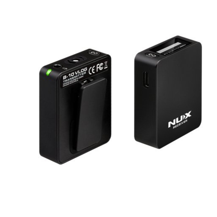 Nux B-10 2.4GHz Wireless Lavalier Vlog Microphone System