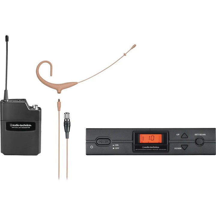 Audio-Technica ATW-2192XCITH 2000 Series Wireless System [ATW-R2100b receiver & ATW-T210a  Body-pack Transmitter w/ BP892xcW-TH MicroSet Omnidirectional Condenser Headworn Microphone] - Beige