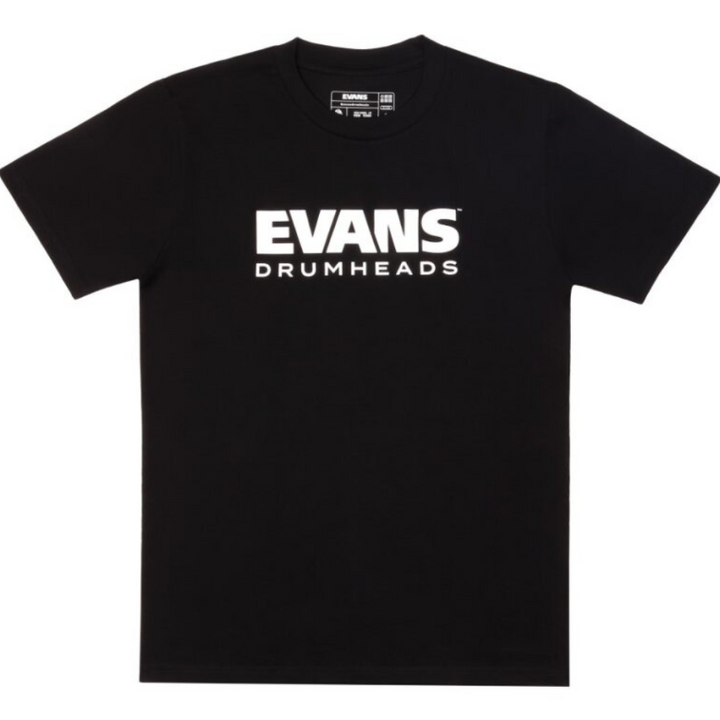 D'Addario ATE231114 Evans Tshirt Logo - Black,  XL