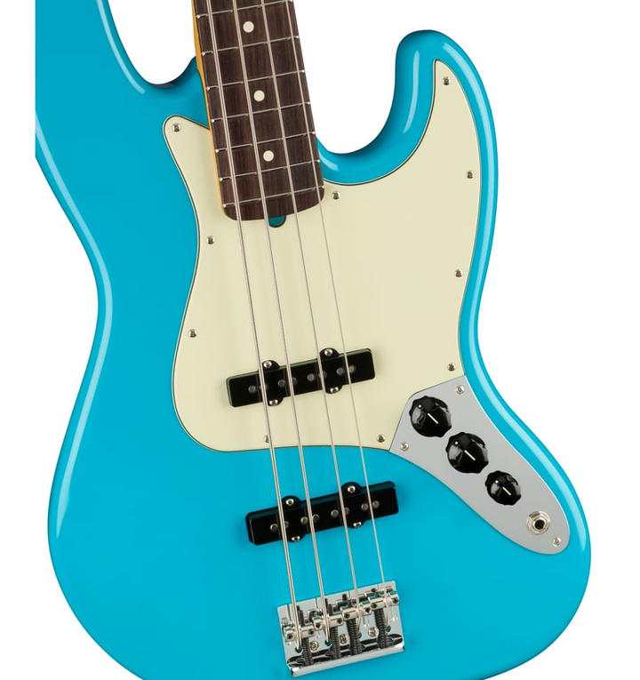 Fender American Professional II Jazz Bass (Miami Blue) Electric Bass Guitar