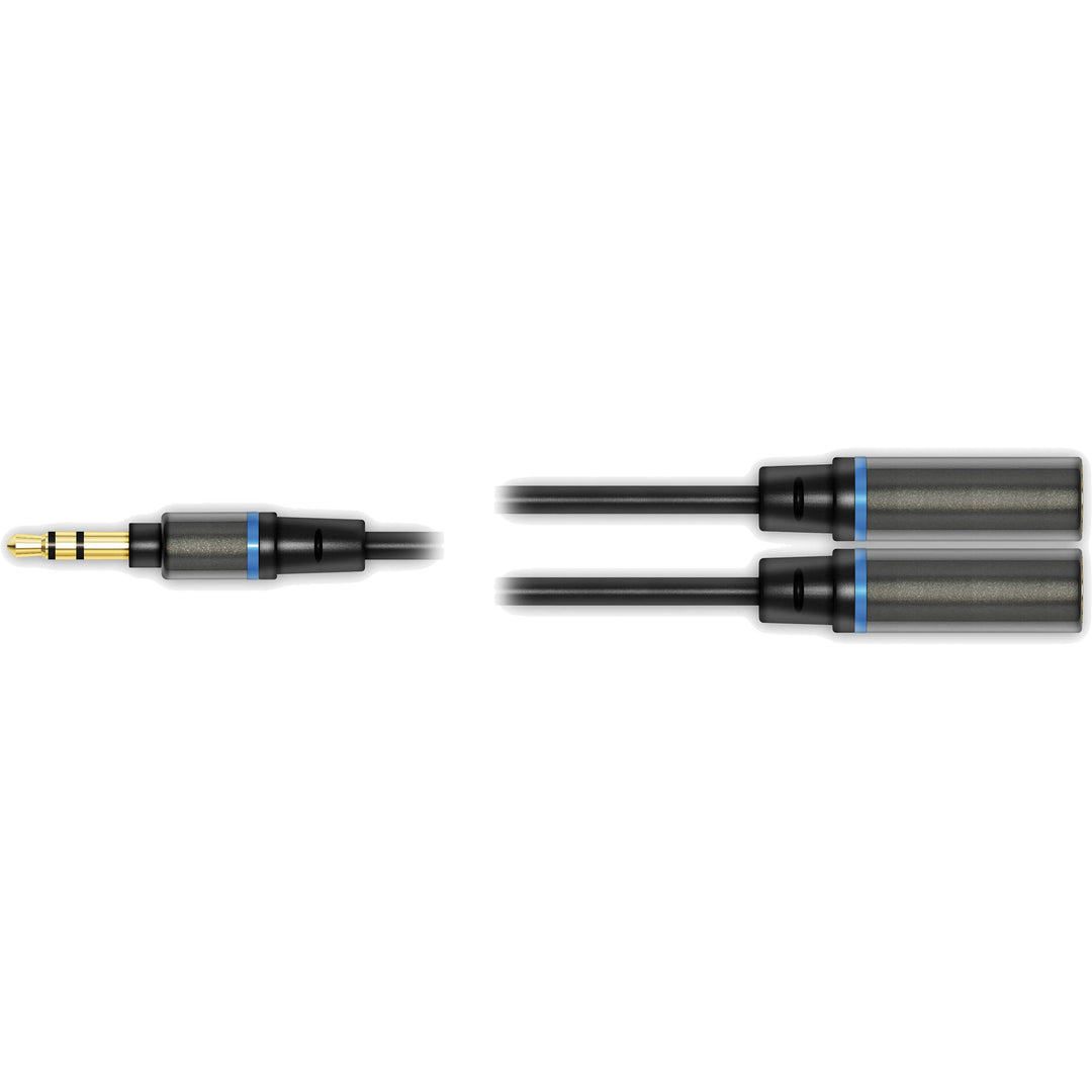 IK Multimedia 11.8'' Headphone Splitter - 1/8'' Stereo Male to 2x 1/8'' Stereo Female Cable