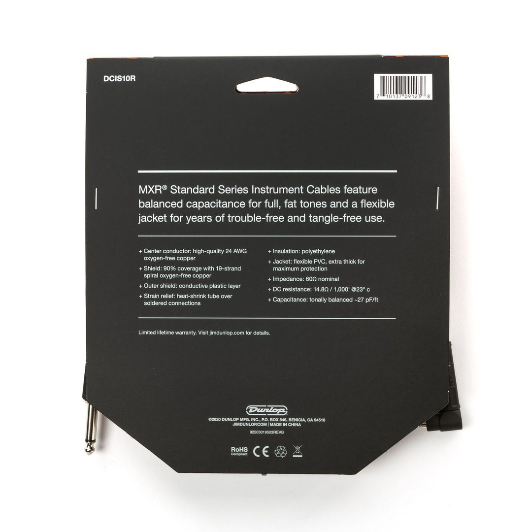 Dunlop DCIS10R MXR Inst.Cable - 10' R/A