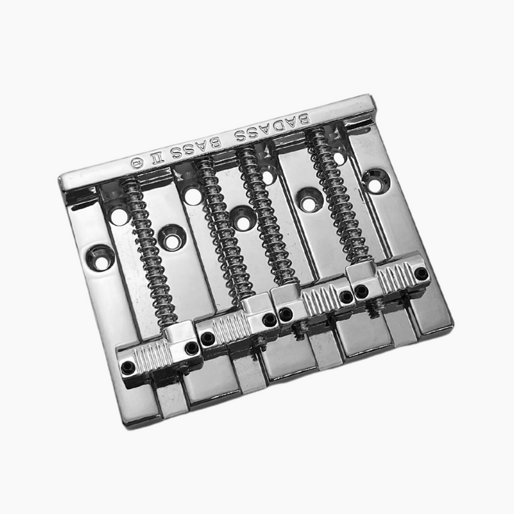 Allparts BB-3342-010 - Leo Quan® Badass II™ 4-String Bass Bridge - Grooved Saddles, Chrome