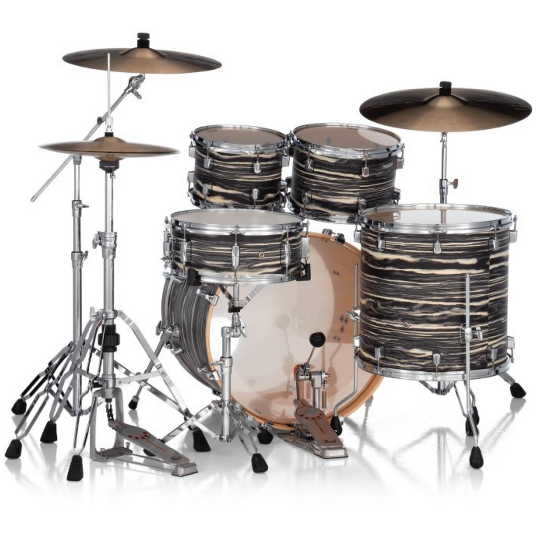 Pearl DMPA925SPC875 Decade Maple Artisan 5-Piece Drum Shell Pack With 22" Bass Drum - Black Satin Marble