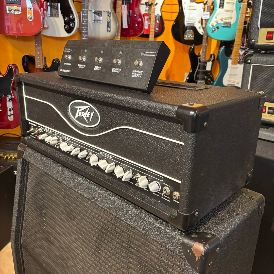 Peavey - USA Butcher 50-100 Watt Head & 90's VTM Butcher 412 w/ Foot Controller & 25' MIDI Cable - USED