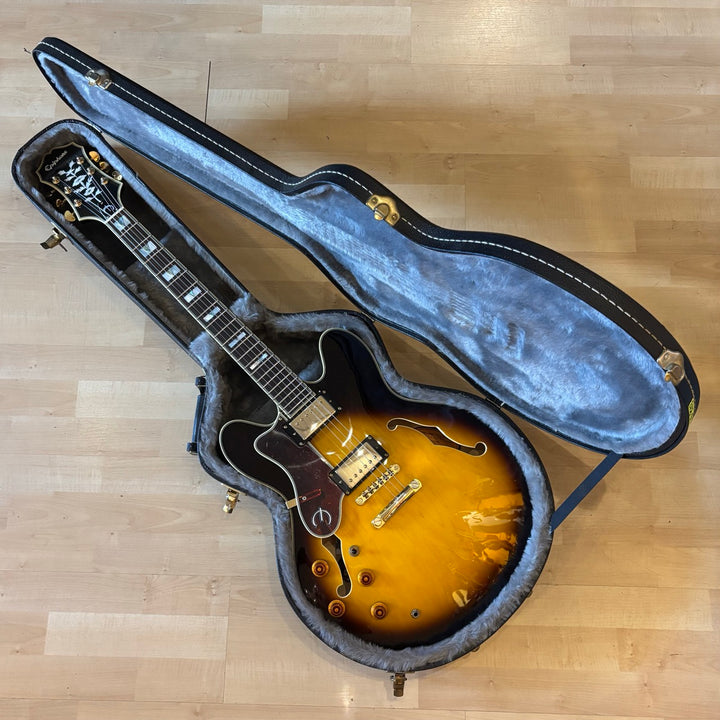 Epiphone - Sheraton II VS Left Handed - Vintage Sunburst w/ Hard Shell Case (2008)  - USED