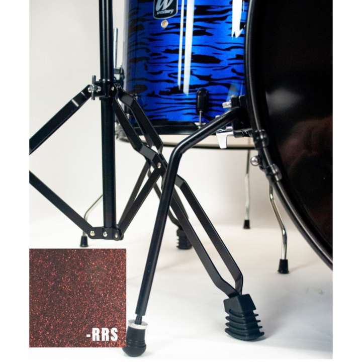 Westbury W475TC-RRS 400 Series 5-Piece Studio Acoustic Drum Kit with 22" Bass Drum & Throne - Ruby Red Sparkle