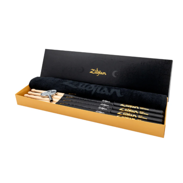 Zildjian SDSP248 Drumsticks 5B DIP 4PR W/ Free Towel, Drumkey