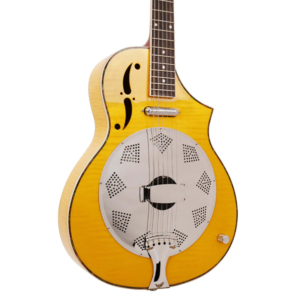 The Gold Tone MOJO is a standout folkternative resonator guitar, blending classic design with modern innovation.