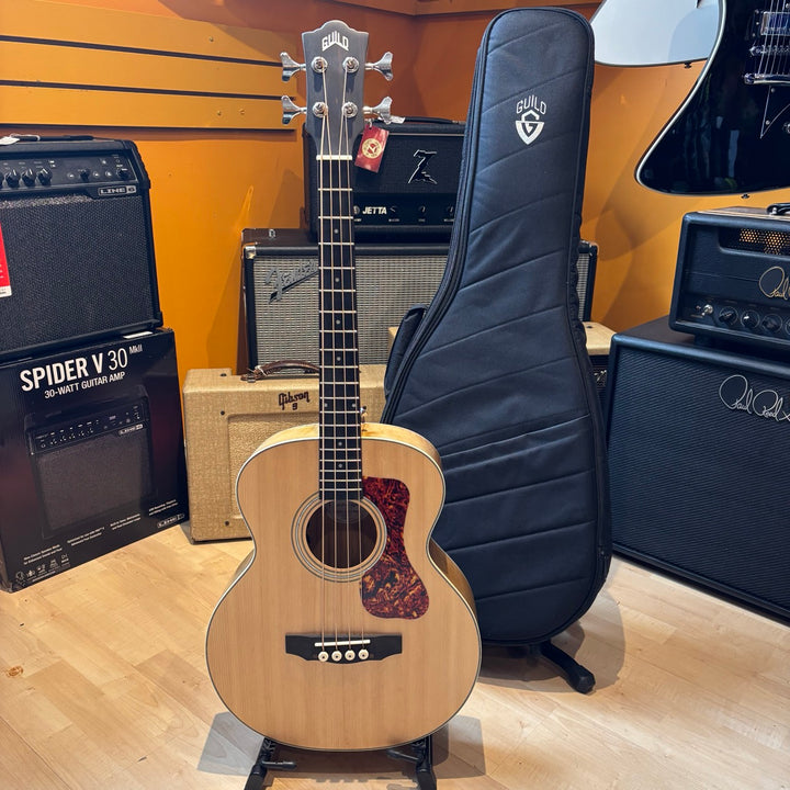 Guild - Jumbo Junior Acoustic Electric MINI Bass w/ Guild DLX Bass Bag (Natural 2022) - USED