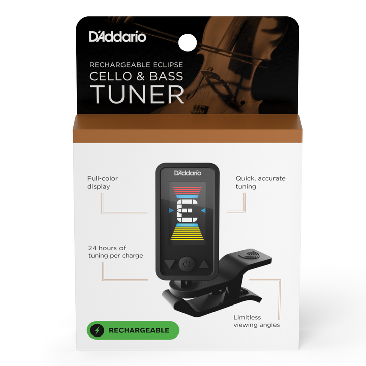 D'Addario PW-CT-28 RECHG Eclipse Cello Bass Tuner