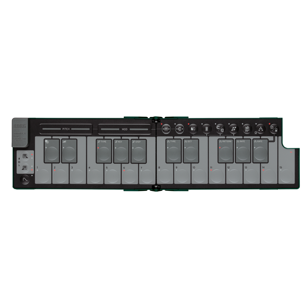 Korg NANOKEYFDAG Foldable pocket size MIDI Keyboard - Alpine Green