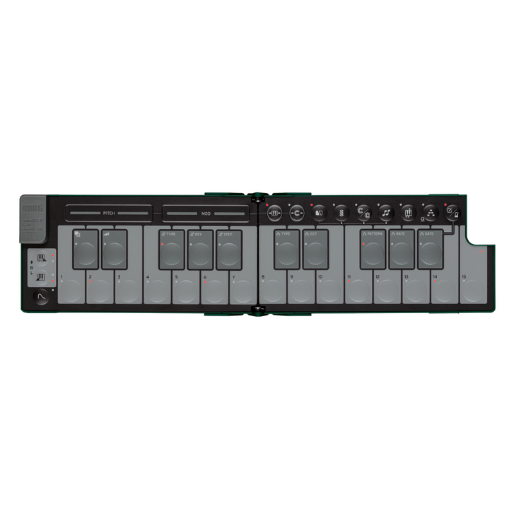 Korg NANOKEYFDAG Foldable pocket size MIDI Keyboard - Alpine Green