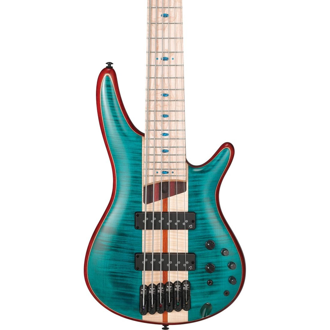 Ibanez SR Premium 6-String Bass Guitar (Caribbean Green Low Gloss)