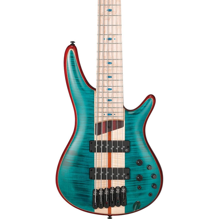 Ibanez SR Premium 6-String Bass Guitar (Caribbean Green Low Gloss)