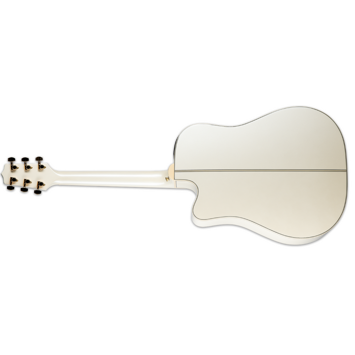Takamine GD37CE-PW Dreadnought Solid Spruce Top – Pearl White Finish TP-3G preamp Gig bag included