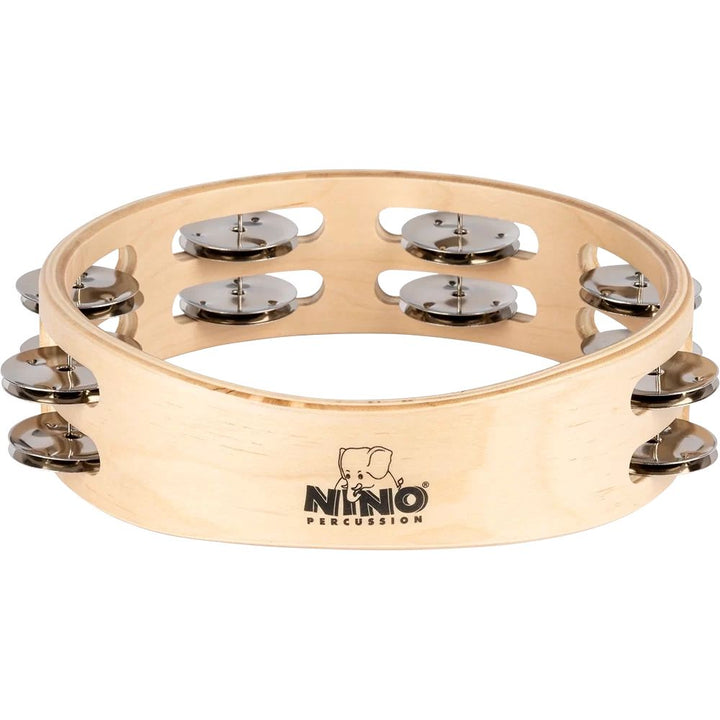 Nino Percussion Double Row Wood Tambourine - 8''