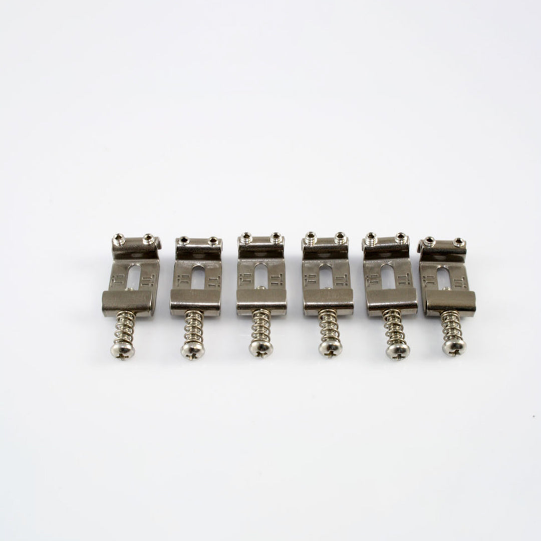 Allparts BP-0023 Vintage-style Bridge Saddles for Stratocaster® Nickel