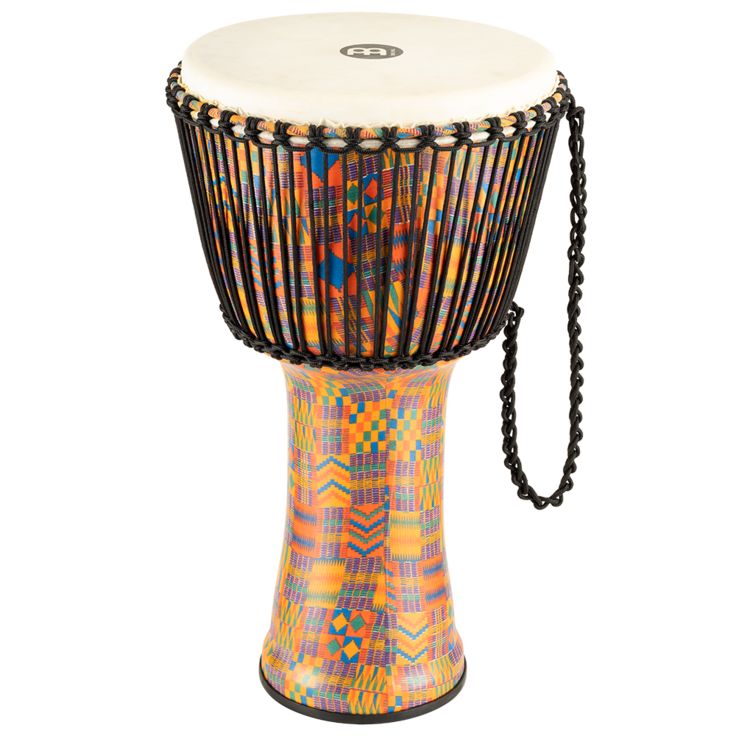 Meinl Percussion 14" Rope Tuned Travel Series Djembe Hand Selected Goatskin Head (Patented) Kenyan Quilt
