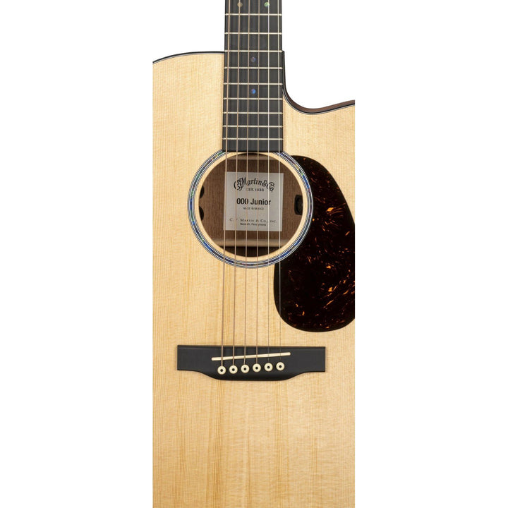Martin 11Y25000CJREL Dreadnought Junior Acoustic-Electric – 000C Jr-EL Satin Spruce/Sapele with Soft Shell Case