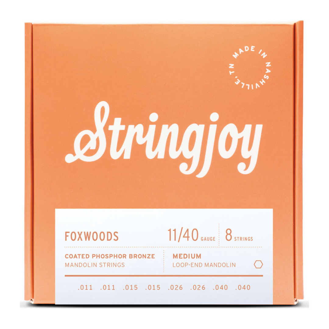 Stringjoy Foxwoods SJ-FW1140 | Medium Gauge (11-40) Coated Phosphor Bronze Mandolin Strings