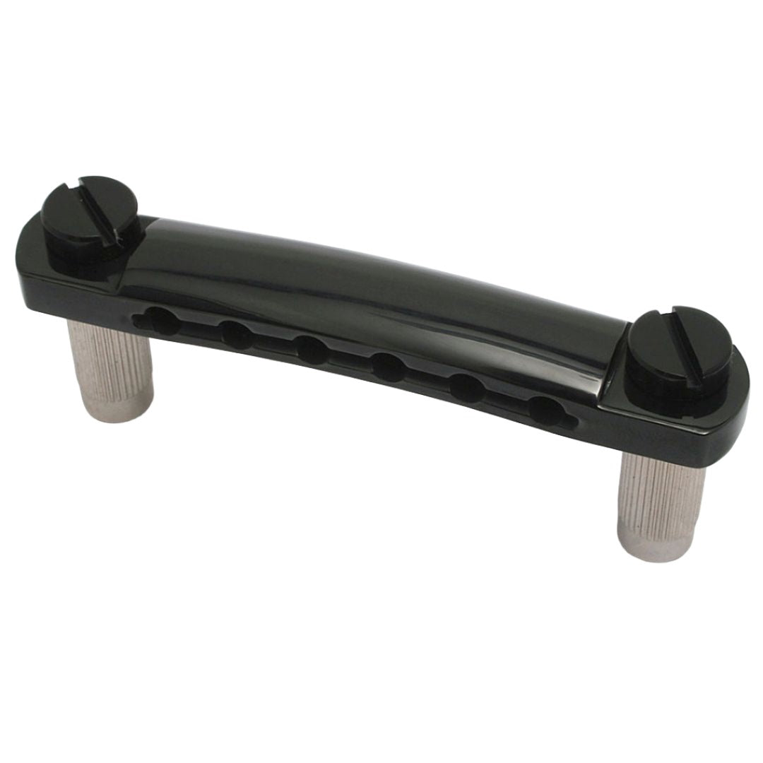 Allparts TP-3900-003 Goldo Stop Tailpiece with Metric Studs and Anchors - Black