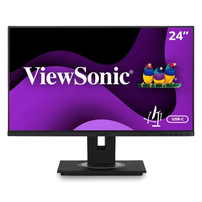 Viewsonic VG2456 24" IPS Docking Monitor  Full HD, USB-C, Ethernet, Advanced Ergonomics