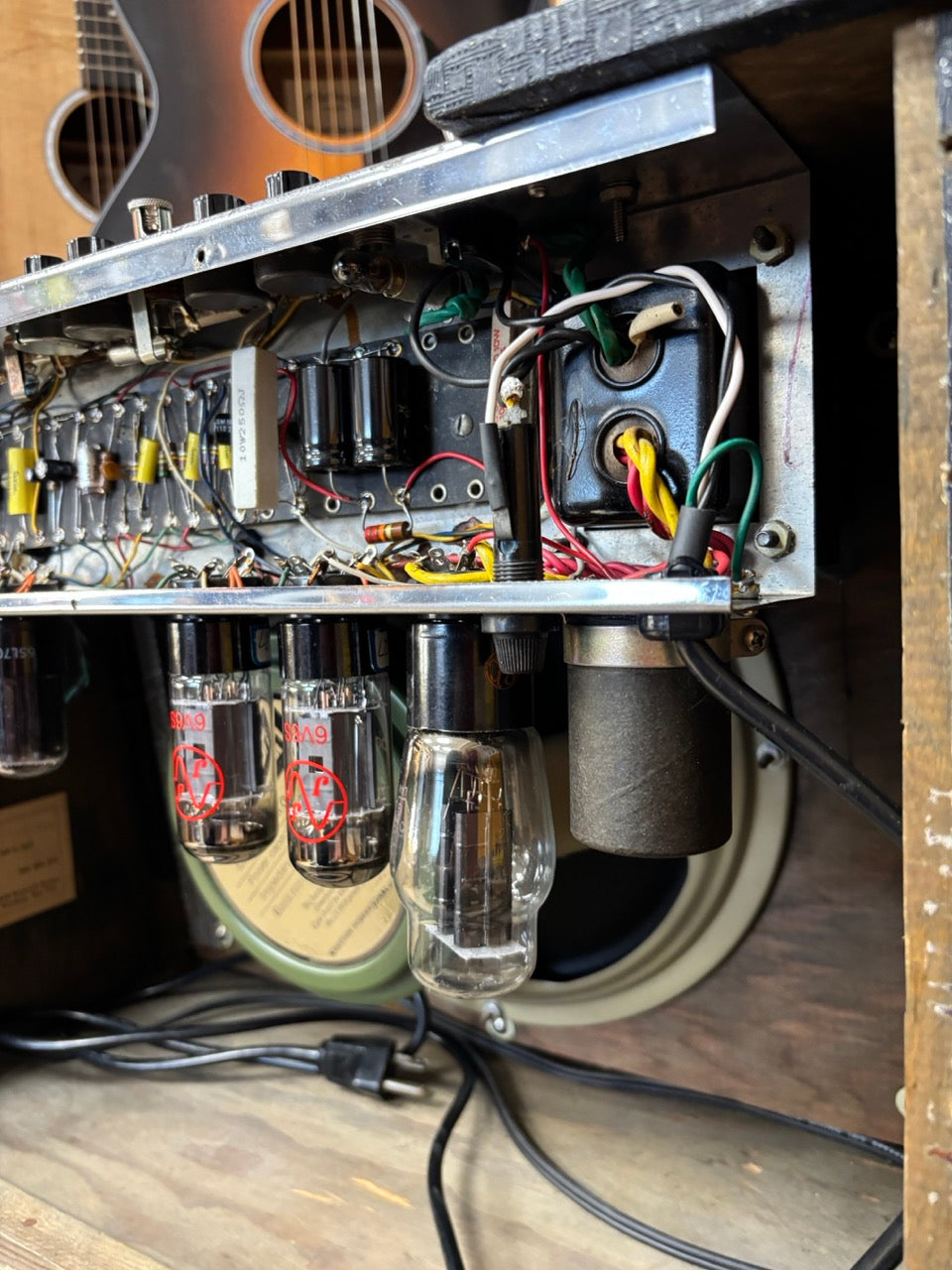 VINTAGE 1959 - Ampeg R12 Rocket 15 Watt Tube Combo w/ Fresh Tubes & Caps + Celestion G12M - 12"Greenback - USED